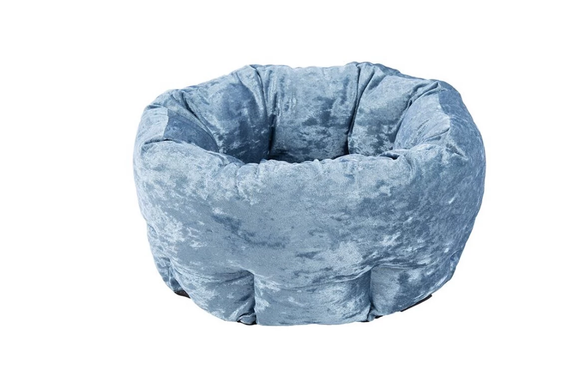 Scruffs Grey Velvet Donut Bed — Bonnie Little Paws
