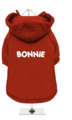 Urban Pup Personalised Red Sweatshirt.... Pet Name In White — Bonnie Little Paws