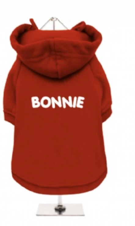 Urban Pup Personalised Red Sweatshirt.... Pet Name In White — Bonnie Little Paws